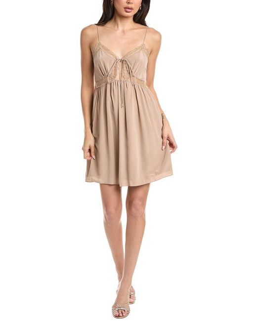 Reiss Natural Estella Babydoll Silk Dress