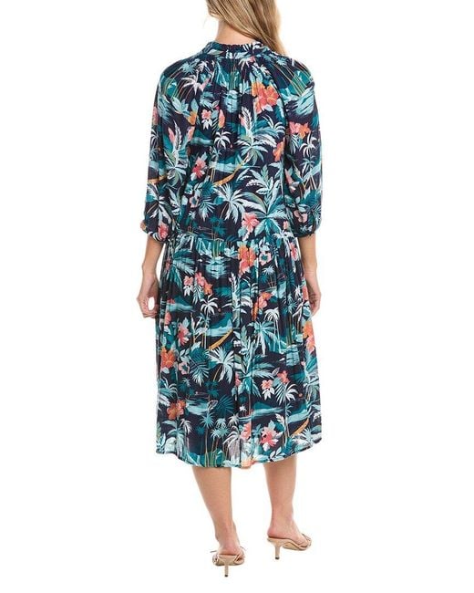 Tori Richard Blue Island Spirit Althea Dress