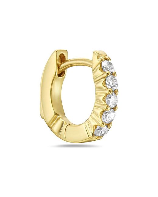 Forever Creations USA Inc. Metallic Forever Creations 14k 0.35 Ct. Tw. Diamond Huggie Earrings