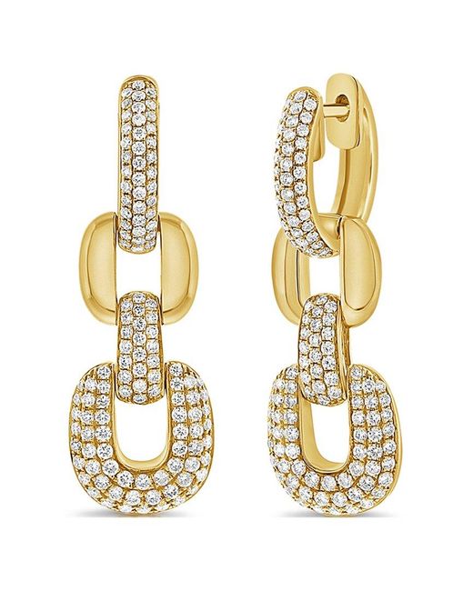Sabrina Designs Metallic 14k 1.79 Ct. Tw. Diamond Link Earrings