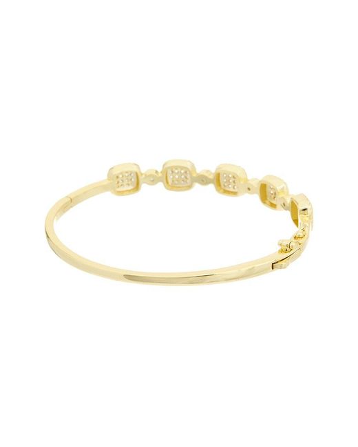 Juvell Metallic Plated Cz Cuff Bangle Bracelet