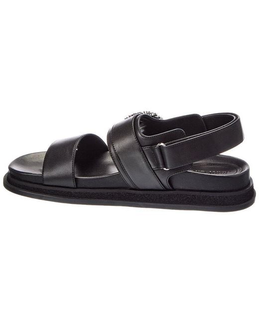 Jimmy Choo Black Cheri Lug Leather Sandal