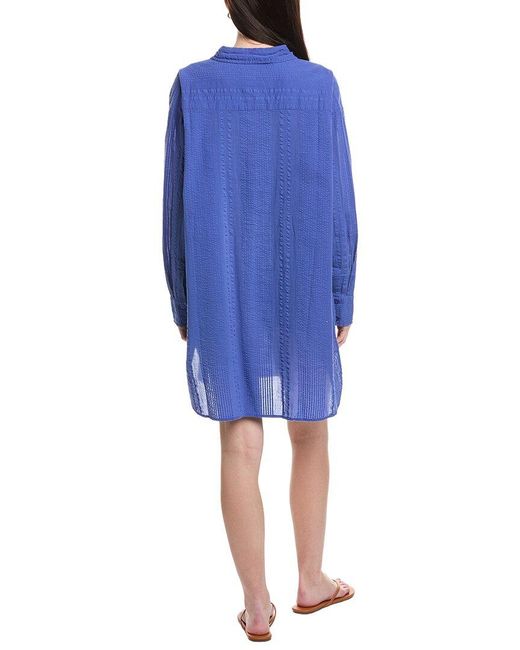 Sea Level Blue Heatwave Cover Up Shirt