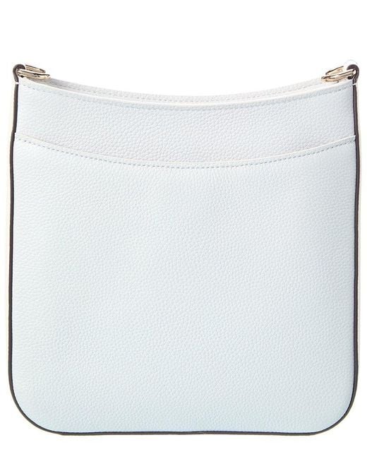 Kate Spade White Hudson Colorblocked Large Leather Messenger Crossbody