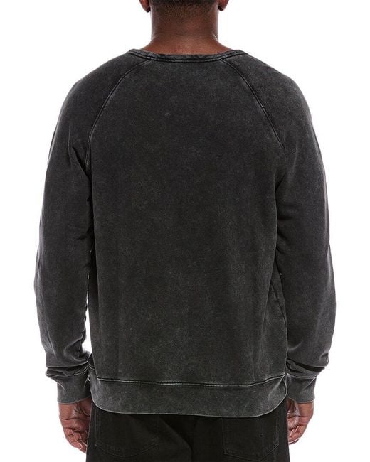 ATM Black French Terry Pigment Wash Sweatshirt for men