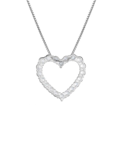 Lab Grown Diamonds White 14K 2.00 Ct. Tw. Lab-Grown Diamond Heart Pendant