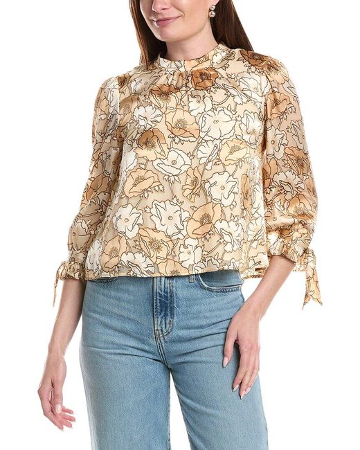 Saltwater Luxe Blue Printed Blouse