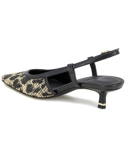 Kenneth Cole Black Martha Raffia Pump