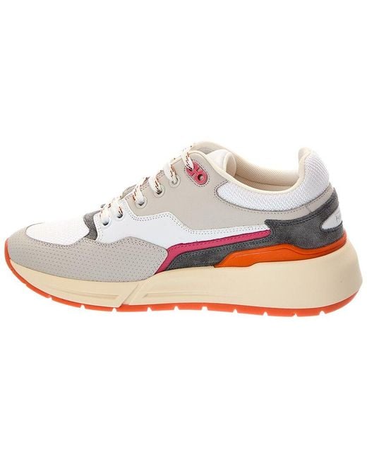 Ferragamo White Cosma Low Top Leather Sneaker