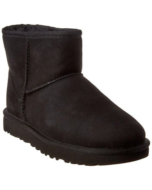 Ugg Black Classic Mini Ii Water Resistant Suede Boot