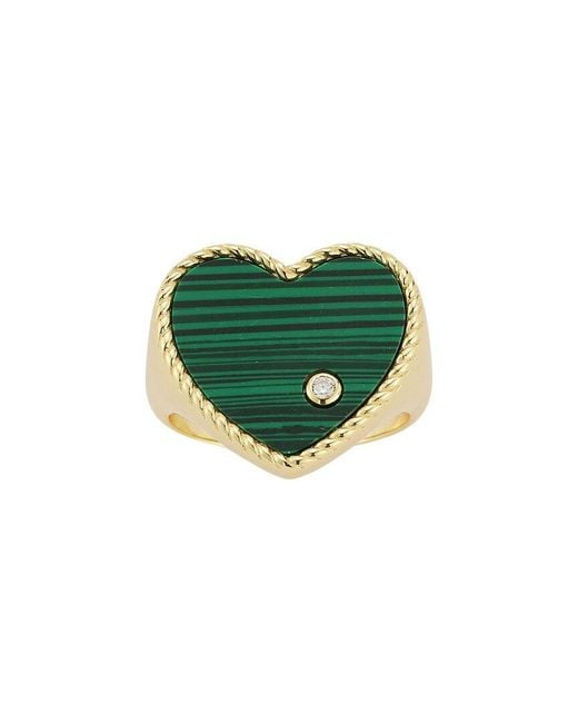 Glaze Jewelry Green 14K Over Cz Ring