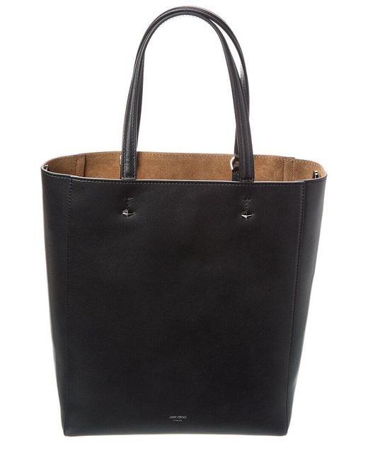 Jimmy Choo Black Lenny N/S Medium Leather Tote