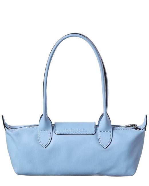 Longchamp Blue Le Pliage Xtra Medium Leather Shoulder Bag