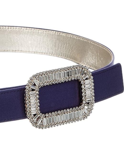 Roger Vivier Blue Satin Belt