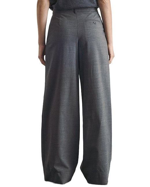 Tanya Taylor Gray Jodi Wool-Blend Pant