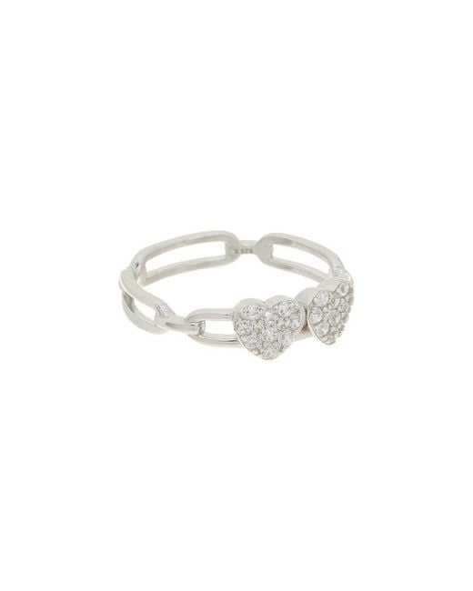 Meshmerise White 18K Over Cz Ring