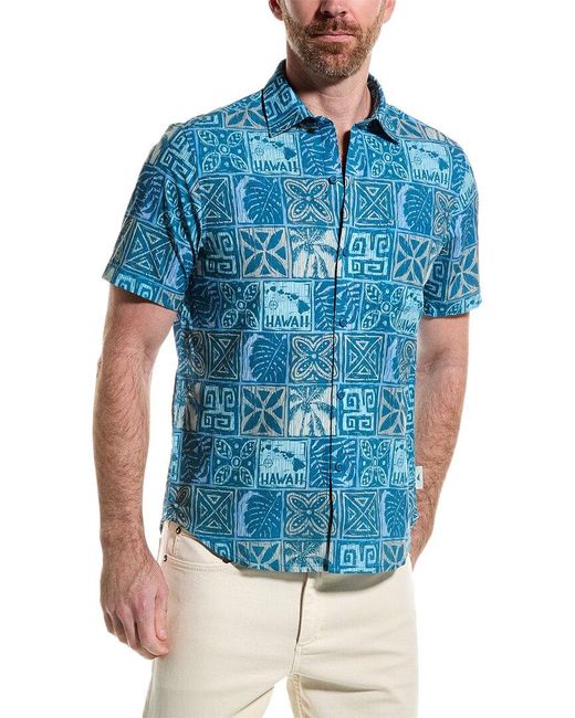 Tommy Bahama Blue Bahama Coast Palm Tiles Shirt for men