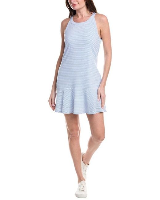 Tommy Bahama Blue Costa Wave Stripe Mini Dress