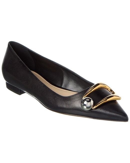 Alexandre Birman Black Harper Leather Flat