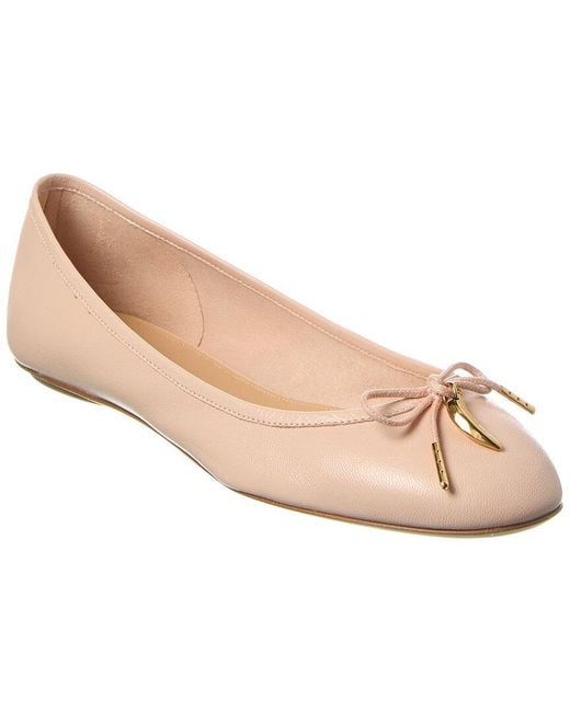 Chloé Pink Iris Leather Ballerina Flat