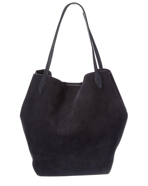 Madewell Black Oversized Soft Grain Suede Shopper