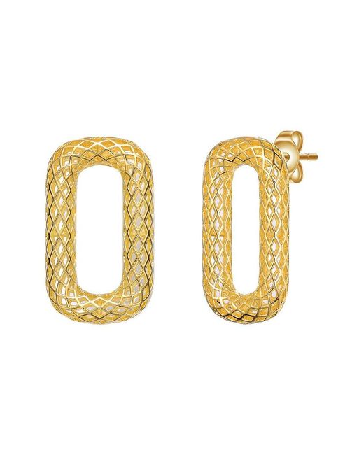 Genevive Jewelry Metallic Rachel Glauber 14K Plated Stud Earrings