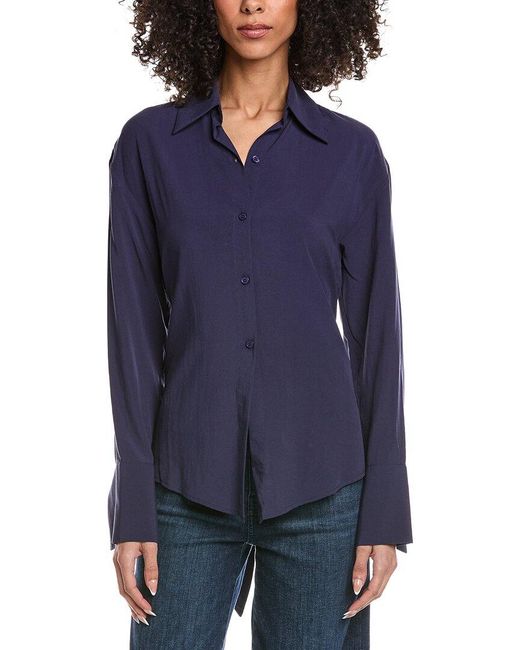 Elan Blue Long Sleeve Top