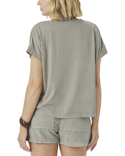 Splendid Gray Shirred T-Shirt