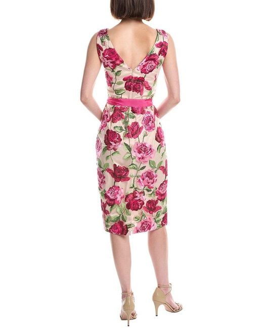 Eliza J Red Boat Neck Sheath Dress