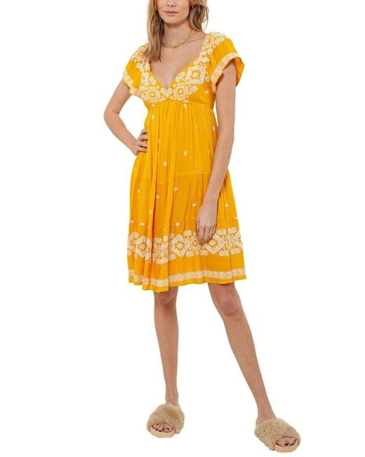 Hale Bob Yellow Mini Dress