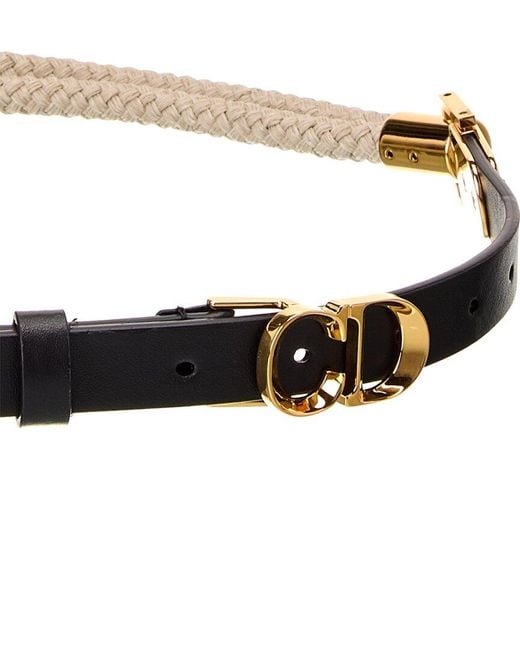 Dior White C'Est Rope & Leather Belt
