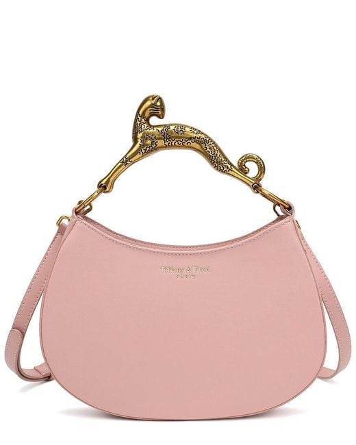 Tiffany & Fred Paris Pink Leather Crossbody