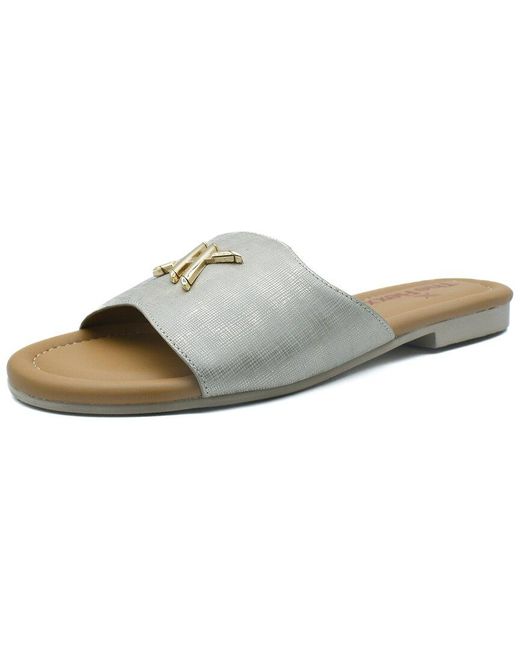 The Flexx White Saeda Leather Sandal