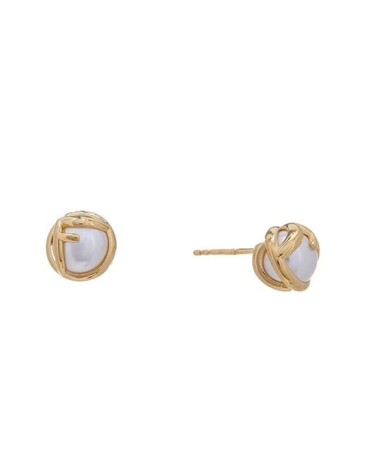 Fendi Metallic F Is Earrings