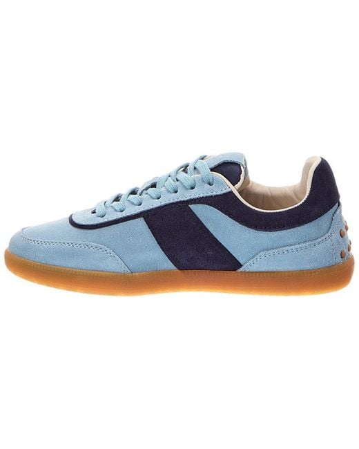 Tod's Blue Cassetta Suede Sneaker