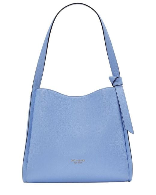 Kate Spade Blue Knott Large Leather Shoulder Bag