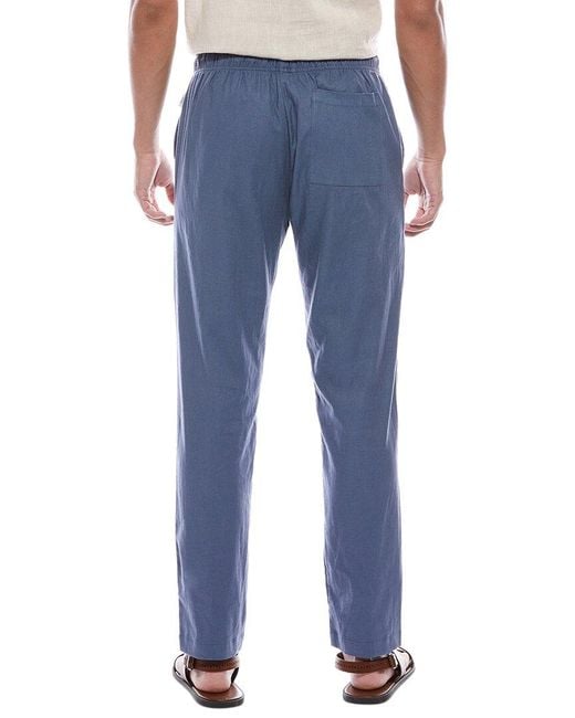 Onia Blue Linen Pant for men