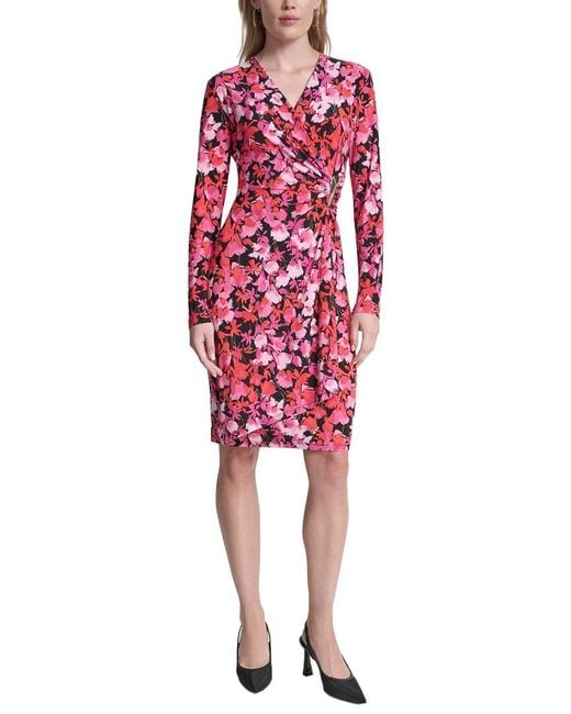 DKNY Red Sheath Dress