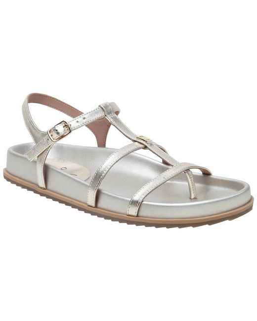 Linea Paolo White Lilith-L Leather Sandal