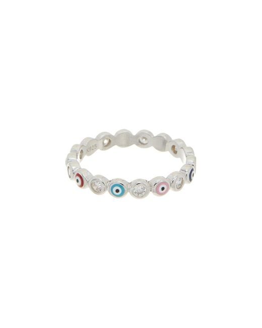 Meshmerise White 18K Over Cz Ring