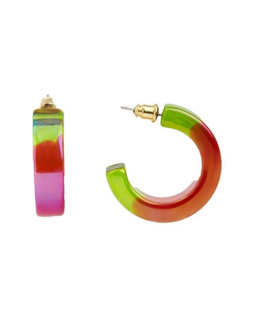 Saachi Blue Ombre Shimmer Hoop Earrings