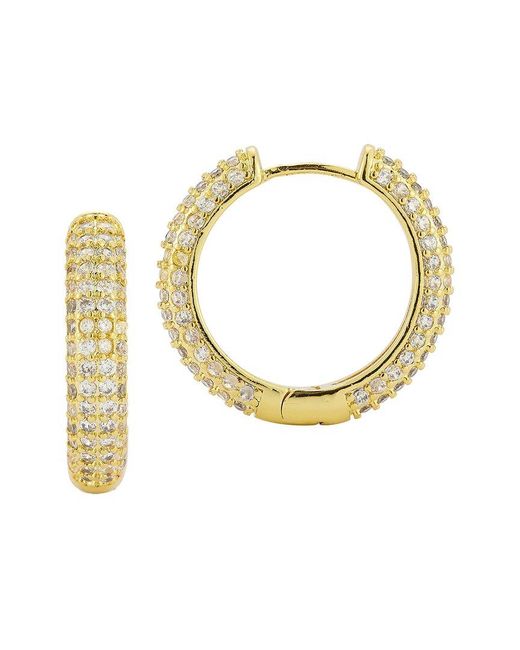 Glaze Jewelry Metallic 18k Plated Cz Earrings