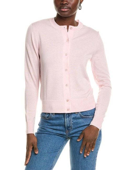 Boss White Fadenasi Wool Cardigan