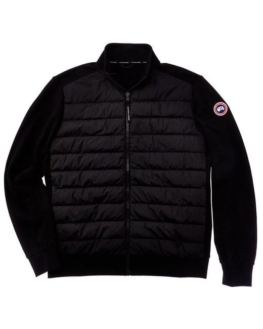 Canada Goose Black Hybridge Huron Full Zip Down Hoodie for men