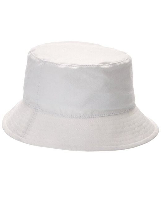 Bruno Magli White Logo Bucket Hat