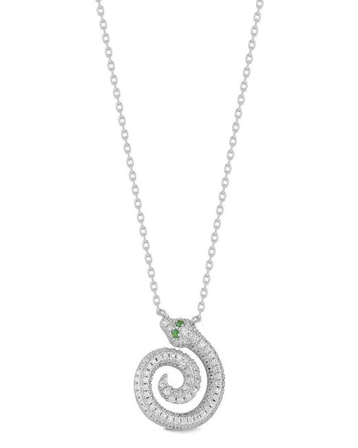 Sphera Milano Women's White Plated Cz Necklace