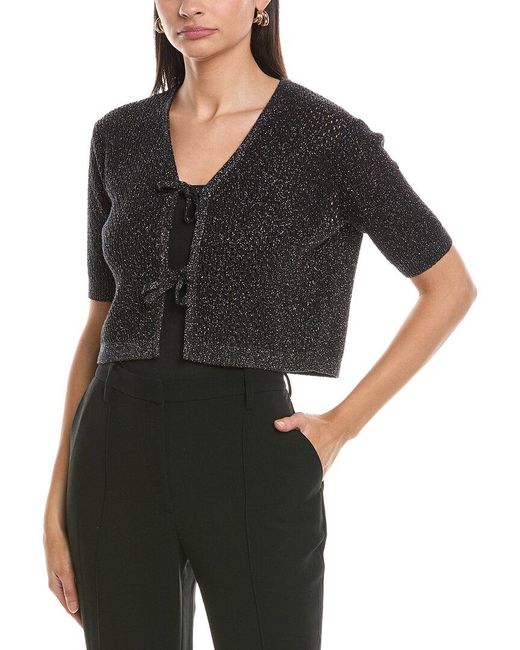 Marella Black Ciack Linen-Blend Cardigan