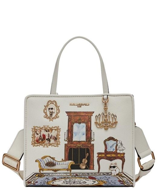 Karl Lagerfeld White Karl Laggerfeld Maybelle Satchel