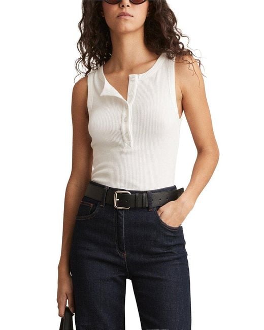 Reiss Gray Erin Button Vest