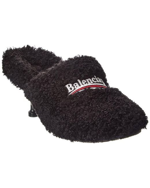 Balenciaga Black Furry Pump